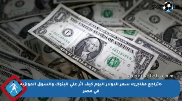 «تراجع مفاجئ» سعر الدولار اليوم كيف أثر على البنوك والسوق الموازية في مصر